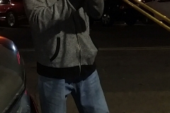 We were honored to be serenaded by one of our homeless friends with Christmas tunes while we feed the homeless.