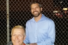 Chiropractor Alex gives homeless Mark an adjustment.