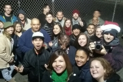Just some of our the volunteers feeding the homeless tonight in downtown San Diego.