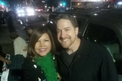 Emma and Denis help serve the homeless on streets in downtown San Diego.