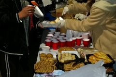 The food line at our Christmas homeless event.