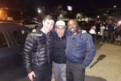 Lyle, Carlos and Conrad out on the streets for our Christmas event serving the homeless.