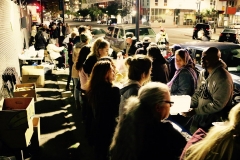 The food line for the homeless on Christmas for the Streets of Hope of San Diego.