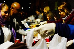 The food line went quick as we served over 150 homeless at our Christmas event.