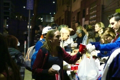 The Christmas meal for the homeless being served by our amazing volunteers.