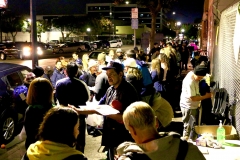 The homeless Christmas line is almost all done getting their hot meal.