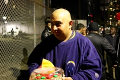 David was so excited to get a birthday cake at our Christmas event.