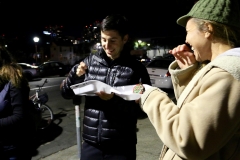 Lyle eats along with the homeless at our Christmas event.