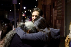 Dan and Tammy praying for someone at our homeless Christmas event.