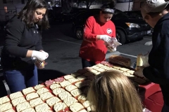 Each sandwich made for the homeless gets special attention.