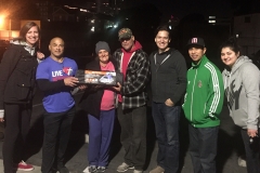 The Streets of Hope San Diego Team gives a tent to a homeless pregnant woman and her husband.