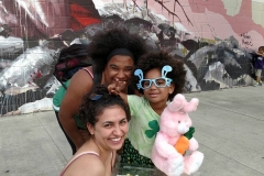 Victoria gets bunny ears after getting a bunny herself on her birthday.