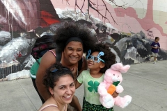 Little homeless Lauren got glasses and a bunny too along with a cake for her birthday