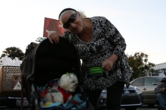 Diane and Gizelle helping to serve the homeless on a Monday night downtown.