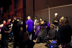 The homeless hair cutting team is in full swing during our homeless Thanksgiving event