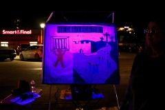 A view from the front of the mural for the homeless on Thanksgiving