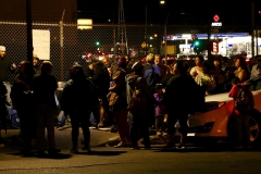 Handing out clothing to the homeless for Thanksgiving in San Diego