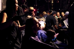 A homeless man gets his hair cut on Thanksgiving