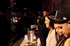 All smiles as we prepare a hot meal for the homeless on Thanksgiving