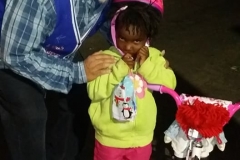 Christiana got a bike for Christmas at our homeless Christmas event.