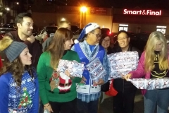 Getting excited to give gifts to the homeless kids on Christmas