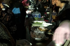 Our food line on the streets of San Diego downtown. The homeless were served a hot meal on Christmas.