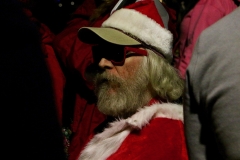 Santa had his cool sun glasses on while serving the homeless on Christmas