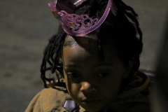 Christiana, a little homeless girl, on Christmas in downtown San Diego.