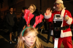Gift giving to the homeless children downtown San Diego on Christmas