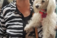 Former homeless woman Diane hold her new daughter Goya.