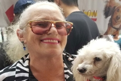 Former Homeless woman Diana rescues homeless dog Goya