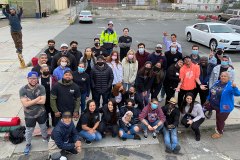 Volunteer group photo from our Homeless Special Event where we gave out 50 tents and 100 sleeping bags