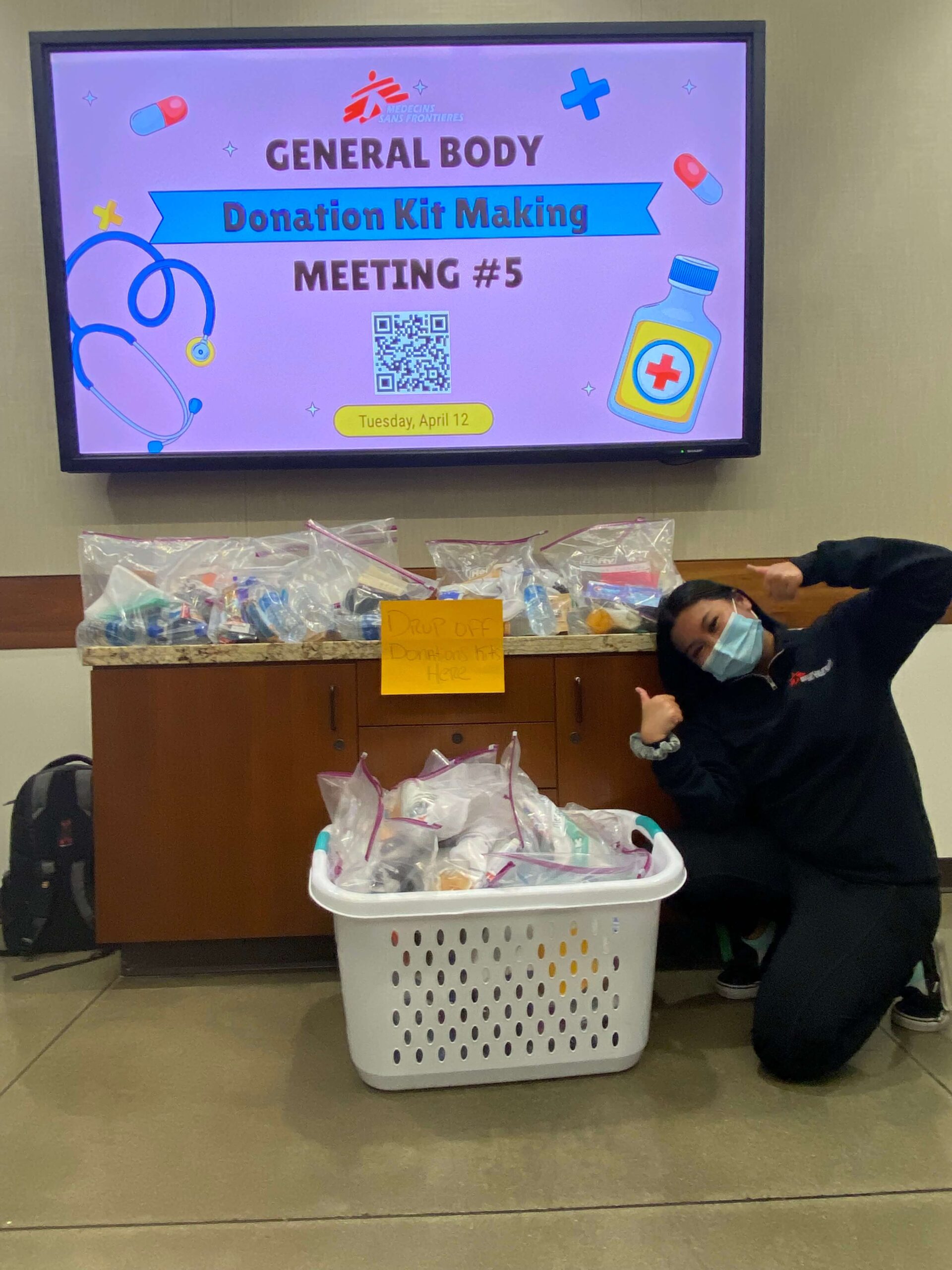 The SDSU Doctor Without Borders drop of they personally made Donation Kit for the homeless