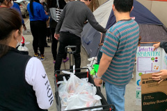 Sharp Memorial Hospital's 3 North UPC's team walks the streets, hands out food to, and educates the San Diego's homeless population on infection prevention