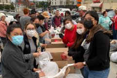 Sharp Hospital 3 North UPC prepares care packages for San Diego's downtown homeless.