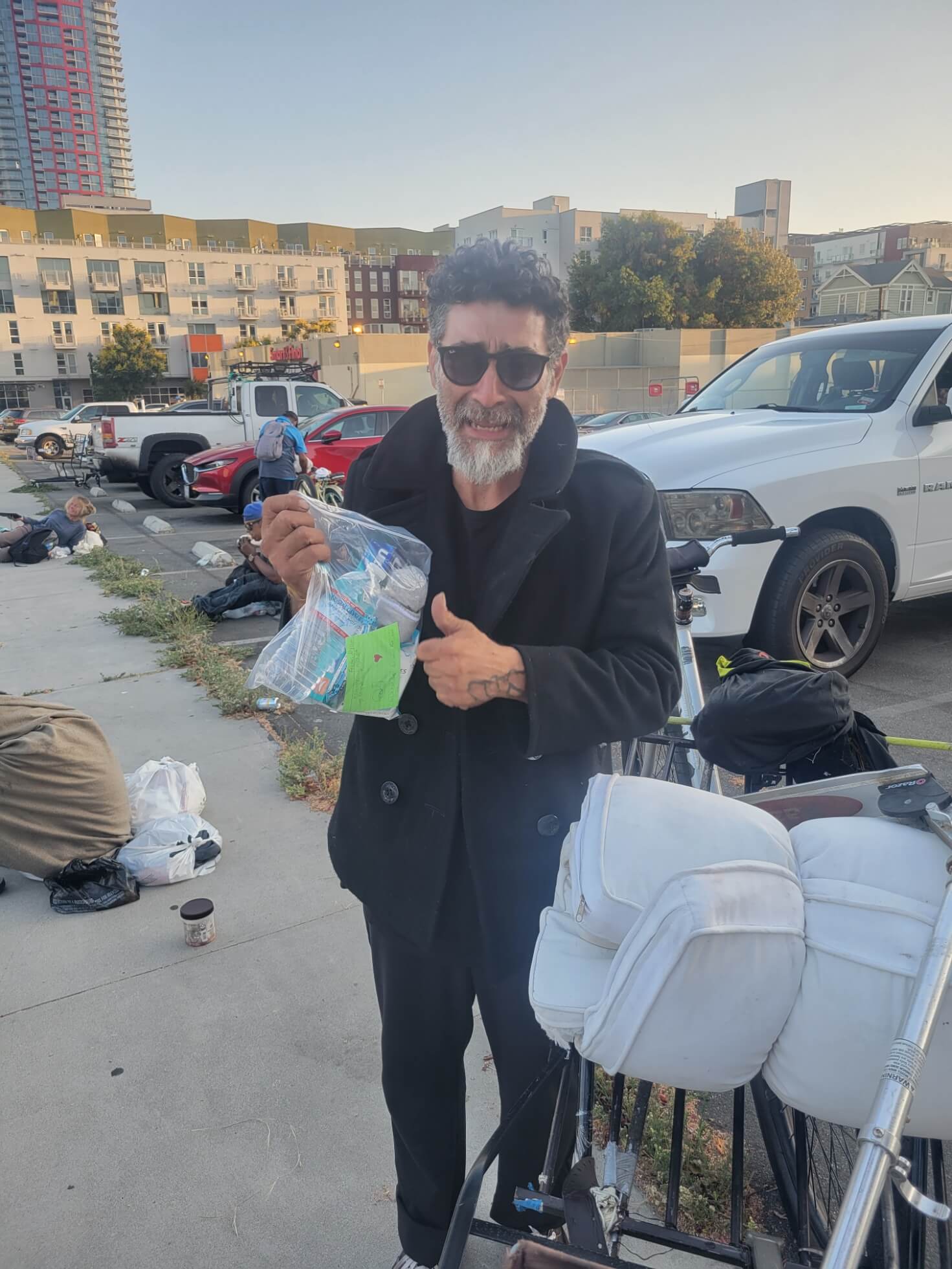 Ramone receives a care package and has tears after reading their encouraging notes.