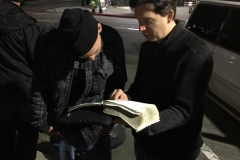 Dan shows Jonathan, a San Diego homeless man, a bible scripture about real joy.