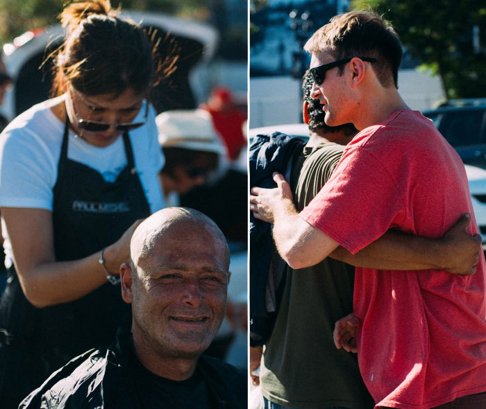 Homeless San Diego Clothing, Haircuts, Food Served, Message Special Event 10-19-2015