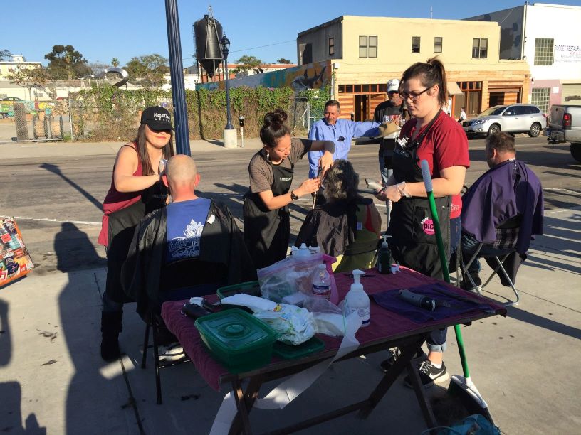 San Diego Homeless Hair Cutting Event 1-26-2015 – Streets of Hope