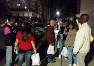 Monday night feeding the homeless in San Diego