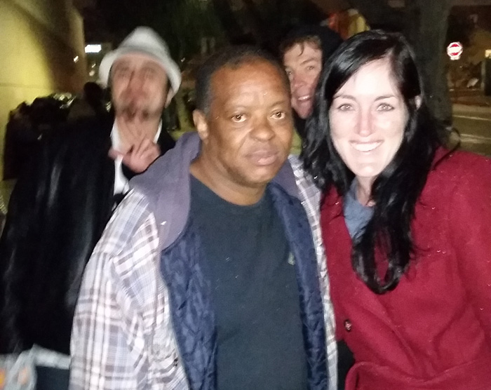Feeding the Homeless on a Rainy Night in Downtown San Diego