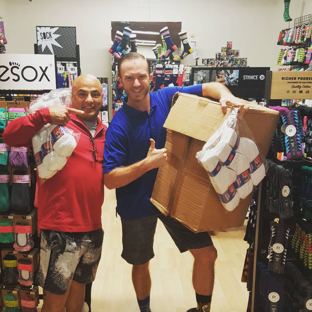 Streets of Hope San Diego volunteer, Paul, at the California Sock