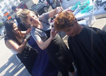 Homeless Hair Cutting Event Monday 7-25-2016 Downtown San Diego