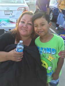 Santos and his mom at our special event in downtown San Diego.