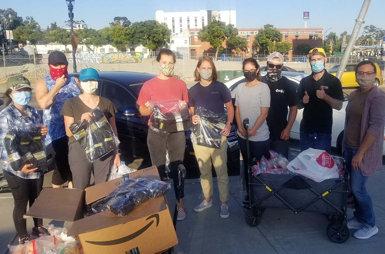 Special Thanks Kara and Audrey for Handing Out Over 300 Pairs of Socks for San Diego Homeless