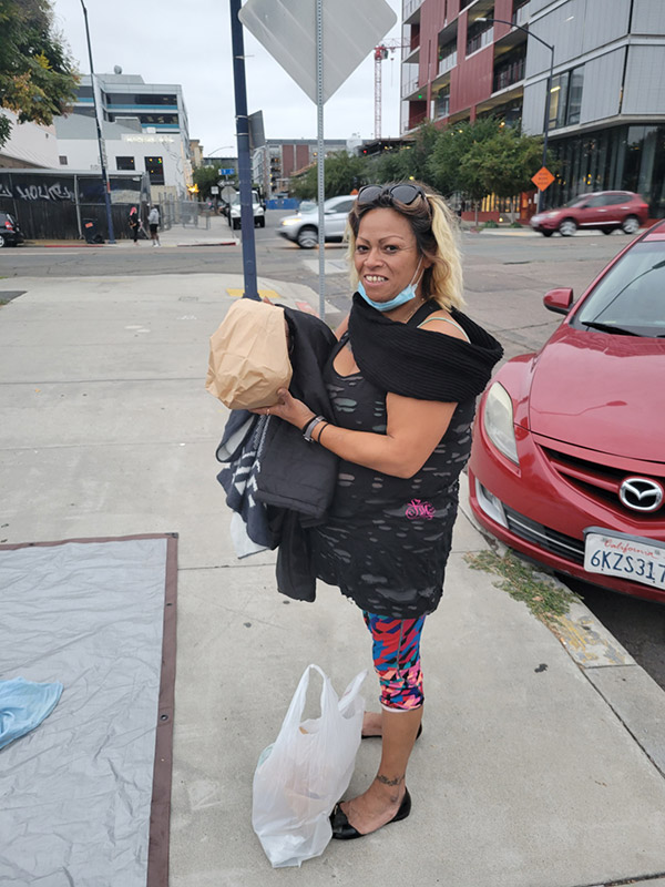 Ammucare Charitable Trust gives care package to San Diego homeless woman