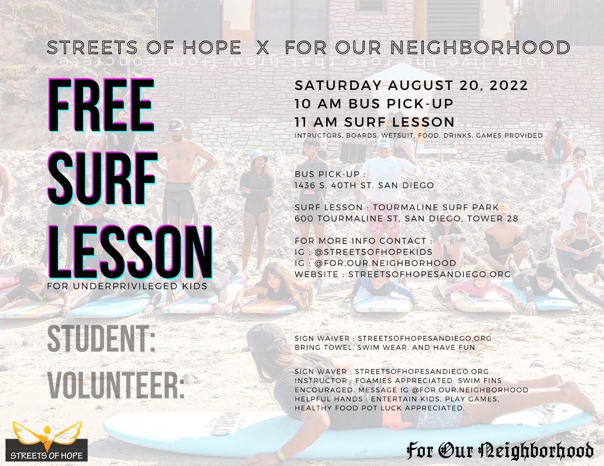 Streets of Hope Kids – Surf Lessons at the Beach